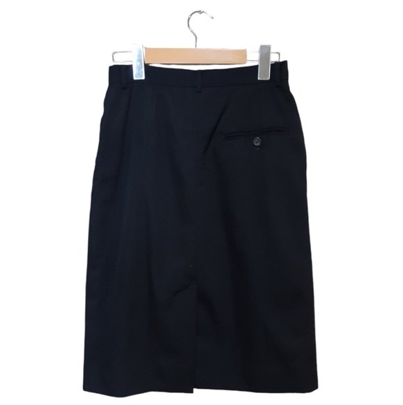 Vintage Ralph Lauren Purple Label Women's Wool Pencil Skirt Black Size 6 - Picture 2 of 7